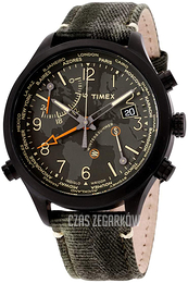 Timex Zielony/Skóra Ø44 mm TW2R43200D7