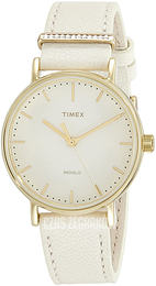 Timex Fairfield Biały/Stal w odcieniu złota Ø37 mm TW2R70500