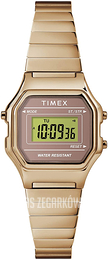 Timex Ekran LCD/Stal w kolorze różowego złota TW2T48100