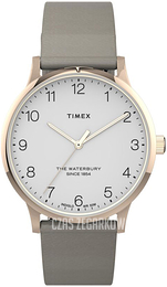 Timex The Waterbury Biały/Skóra Ø36 mm TW2T75000