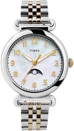 Timex Biały/Stal w odcieniu złota Ø38 mm TW2T89600
