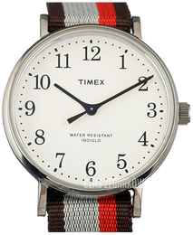 Timex Biały/Tkanina Ø42 mm TW2T98400LG