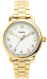 Timex Standard Biały/Stal w odcieniu złota Ø34 mm TW2U13900