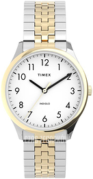 Timex Biały/Stal w odcieniu złota Ø32 mm TW2U40400