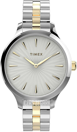 Timex Peyton Biały/Stal w odcieniu złota Ø36 mm TW2V06500