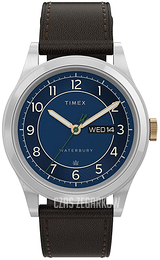 Timex The Waterbury Niebieski/Skóra Ø40 mm TW2V28500