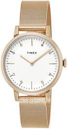 Timex Midtown Biały/Stal w kolorze różowego złota Ø36 mm TW2V37100
