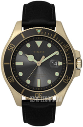 Timex Harborside Czarny/Skóra Ø43 mm TW2V42200