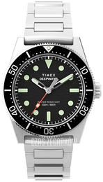Timex Deepwater Czarny/Stal Ø40 mm TW2W95200
