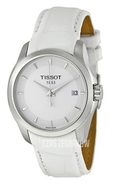Tissot Biały/Skóra Ø32 mm T035.210.16.011.00