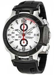 Tissot Biały/Guma Ø45 mm T048.427.27.037.00