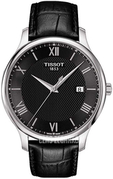 Tissot Tradition Czarny/Skóra Ø42 mm T063.610.16.058.00