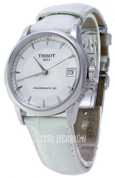 Tissot Luxury Biały/Skóra Ø33 mm T086.207.16.111.00