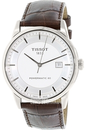 Tissot T-Classic Luxury Automatic Srebrny/Skóra Ø41 mm T086.407.16.031.00