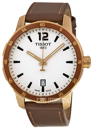 Tissot Quickster Gent Biały/Skóra Ø40 mm T095.410.36.037.00