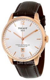 Tissot Chemin Des Tourelles Automatic Gent Srebrny/Skóra Ø42 mm T099.407.36.037.00