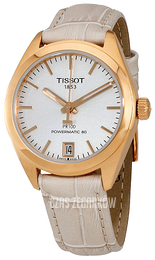 Tissot PR 100 Automatic Lady Srebrny/Skóra Ø33 mm T101.207.36.031.00