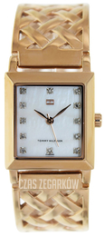 Tommy Hilfiger Biały/Stal w kolorze różowego złota Ø36 mm 1780941