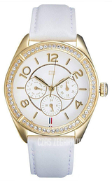 Tommy Hilfiger Biały/Skóra Ø40 mm 1781247