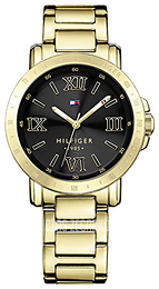 Tommy Hilfiger Dress Czarny/Stal w odcieniu złota Ø38 mm 1781471