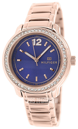 Tommy Hilfiger Niebieski/Stal w kolorze różowego złota Ø36 mm 1781503