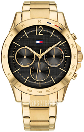 Tommy Hilfiger Haven Czarny/Stal w odcieniu złota Ø38 mm 1782383
