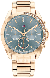 Tommy Hilfiger Kennedy Niebieski/Stal w kolorze różowego złota Ø38 mm 1782386