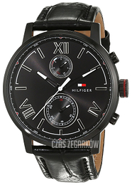Tommy Hilfiger Alden Czarny/Skóra Ø44 mm 1791310