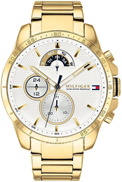 Tommy Hilfiger Multifunction Biały/Stal w odcieniu złota Ø48 mm 1791538