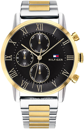 Tommy Hilfiger Czarny/Stal w odcieniu złota Ø44 mm 1791539