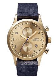Triwa Lansen Gold Chrono Żółte złoto/Skóra Ø38 mm LCST103-NAVY