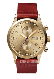 Triwa Lansen Gold Chrono Żółte złoto/Skóra Ø38 mm LCST103
