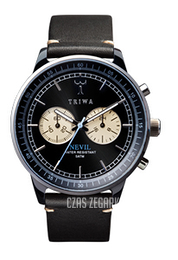 Triwa Nevil Raven Black Czarny/Skóra Ø42 mm NEAC101-B