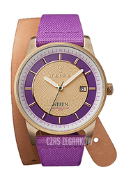 Triwa Niben Purple Gold Żółte złoto/Skóra Ø38 mm NIST102