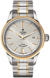 Tudor Style Srebrny/18 karatowe żółte złoto Ø28 mm M12103-0002
