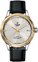 Tudor Style Srebrny/Skóra Ø34 mm 12313-0021