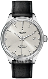 Tudor Style Srebrny/Skóra Ø38 mm 12500-0007