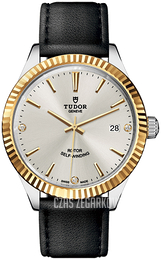 Tudor Style Srebrny/Skóra Ø38 mm 12513-0021