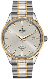 Tudor Style Srebrny/18 karatowe żółte złoto Ø41 mm M12703-0002