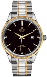Tudor Style Czarny/Stal w odcieniu złota Ø41 mm M12703-0006