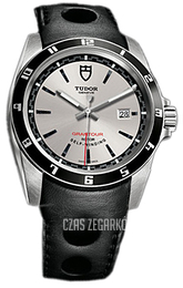 Tudor Grantour Date Srebrny/Skóra Ø42 mm 20500N-SIDBLS