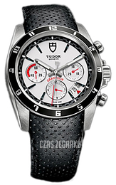 Tudor Grantour Chrono Srebrny/Skóra Ø42 mm 20530N-WHIDBLS