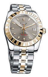 Tudor Classic Date Szary/Stal w odcieniu złota Ø38 mm 21013-62583-GRIDSTL