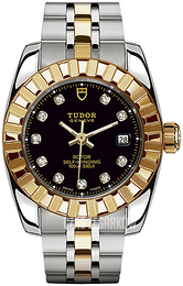 Tudor Classic Date Czarny/Stal w odcieniu złota Ø28 mm 22013-0005