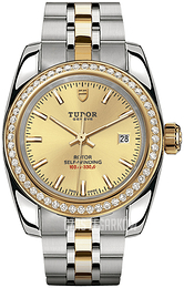 Tudor Classic Date Żółte złoto/Stal w odcieniu złota Ø28 mm 22023-0011