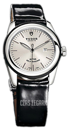 Tudor Glamour Date Srebrny/Skóra Ø31 mm 53010N-SIDBPLS