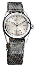 Tudor Glamour Date Srebrny/Skóra Ø31 mm 53010N-SIDGLZS
