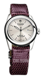 Tudor Glamour Date Srebrny/Skóra Ø31 mm 53010N-SIDPRLZS