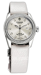 Tudor Glamour Date Srebrny/Skóra Ø31 mm 53020-SDIDWLZS