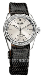 Tudor Glamour Date Srebrny/Skóra Ø31 mm 53020-SIDBLZS